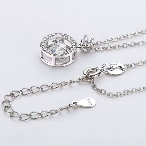 Certified 1ct. t.w. Moissanite Dancing Necklace NEW - Picture 6 of 10